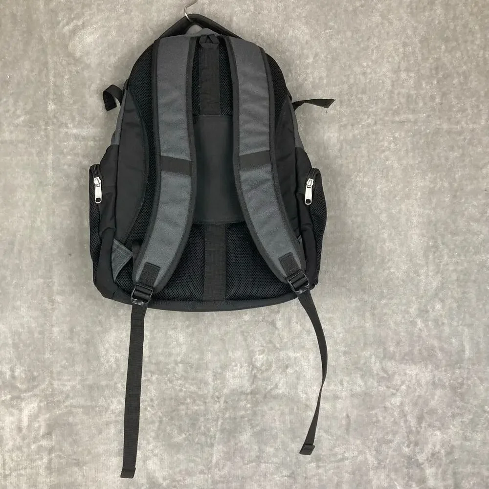 eBags EB4711 Laptop Backpack Gray Carabiner Clip Logo Embroidery Commuter Tech